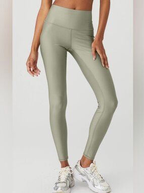 NWT Alo Yoga High-Waist Airlift Legging Limestone Women's L Performance Gym Run
